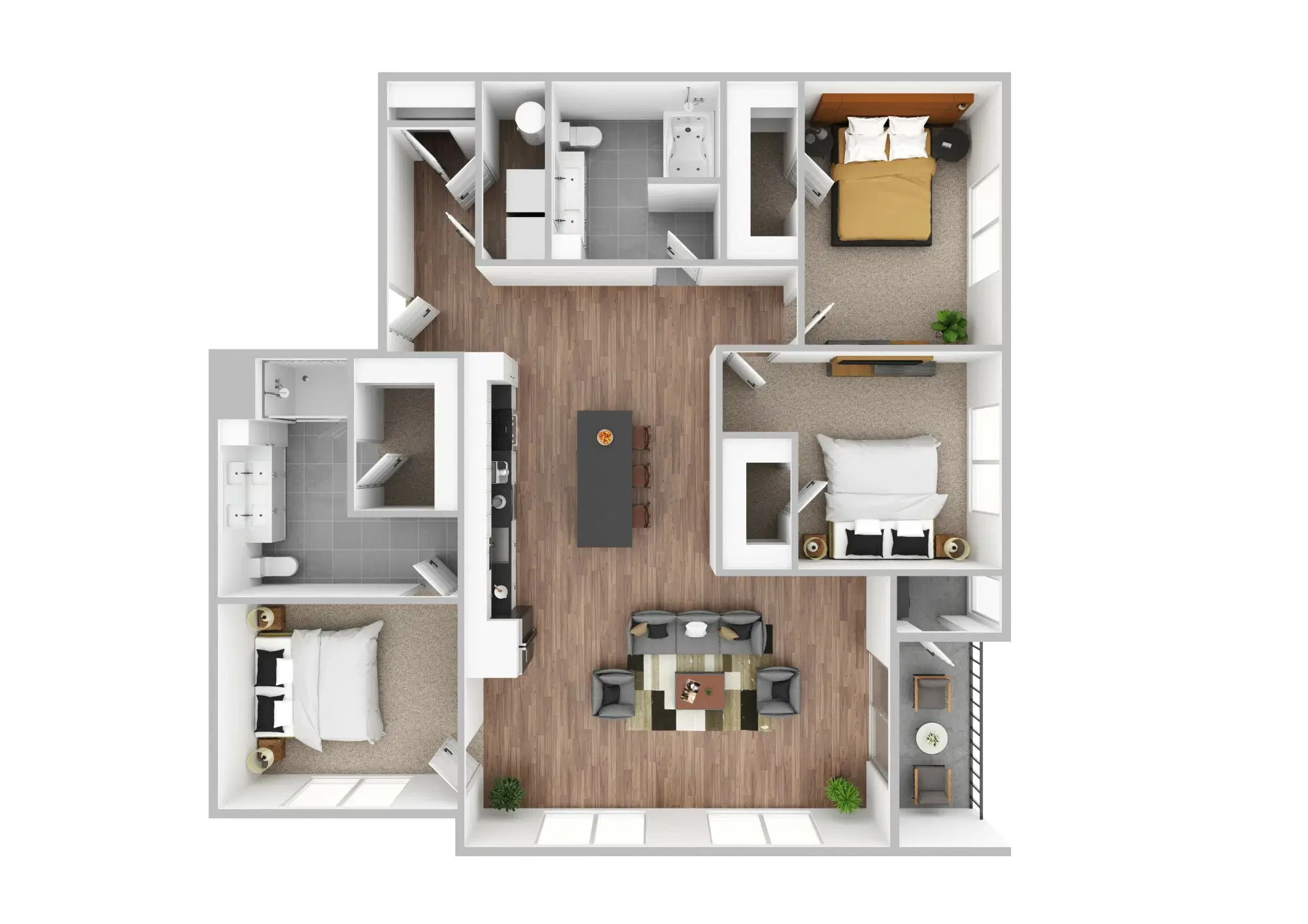 The Monarch, Des Plaines – 3 Bed 2 Bath | C1