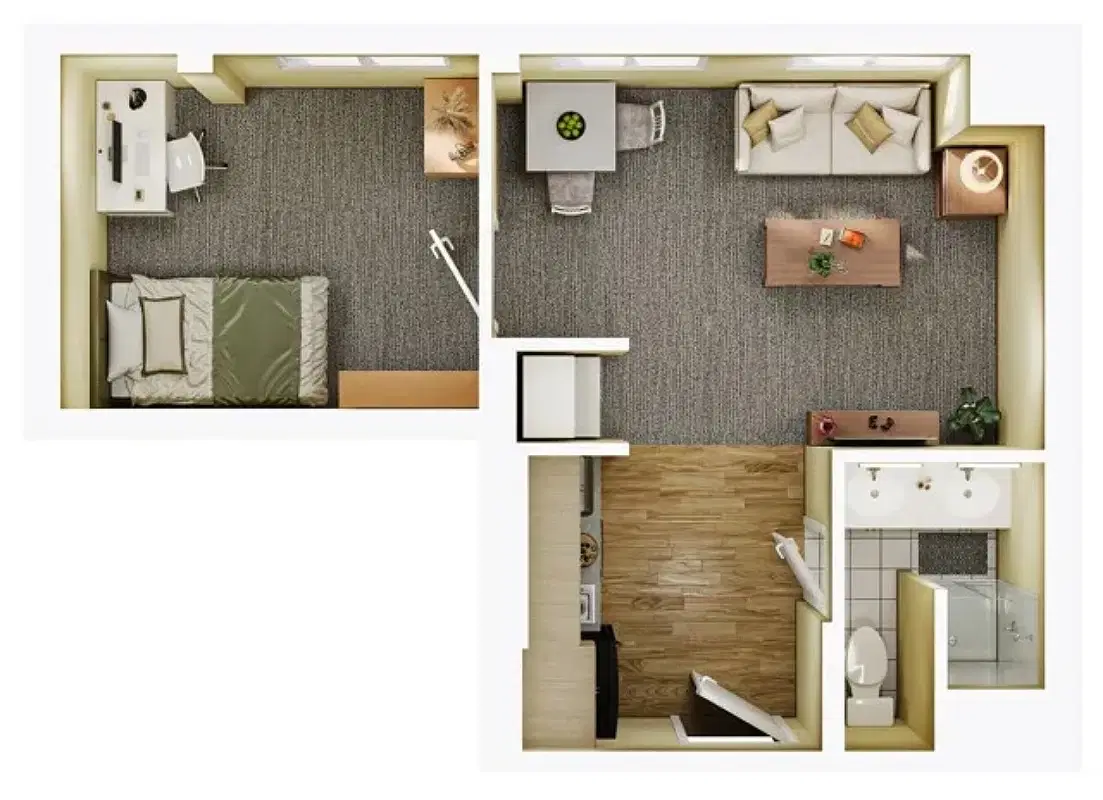 Towers on State, Madison – 1 Bedroom 1 Bathroom