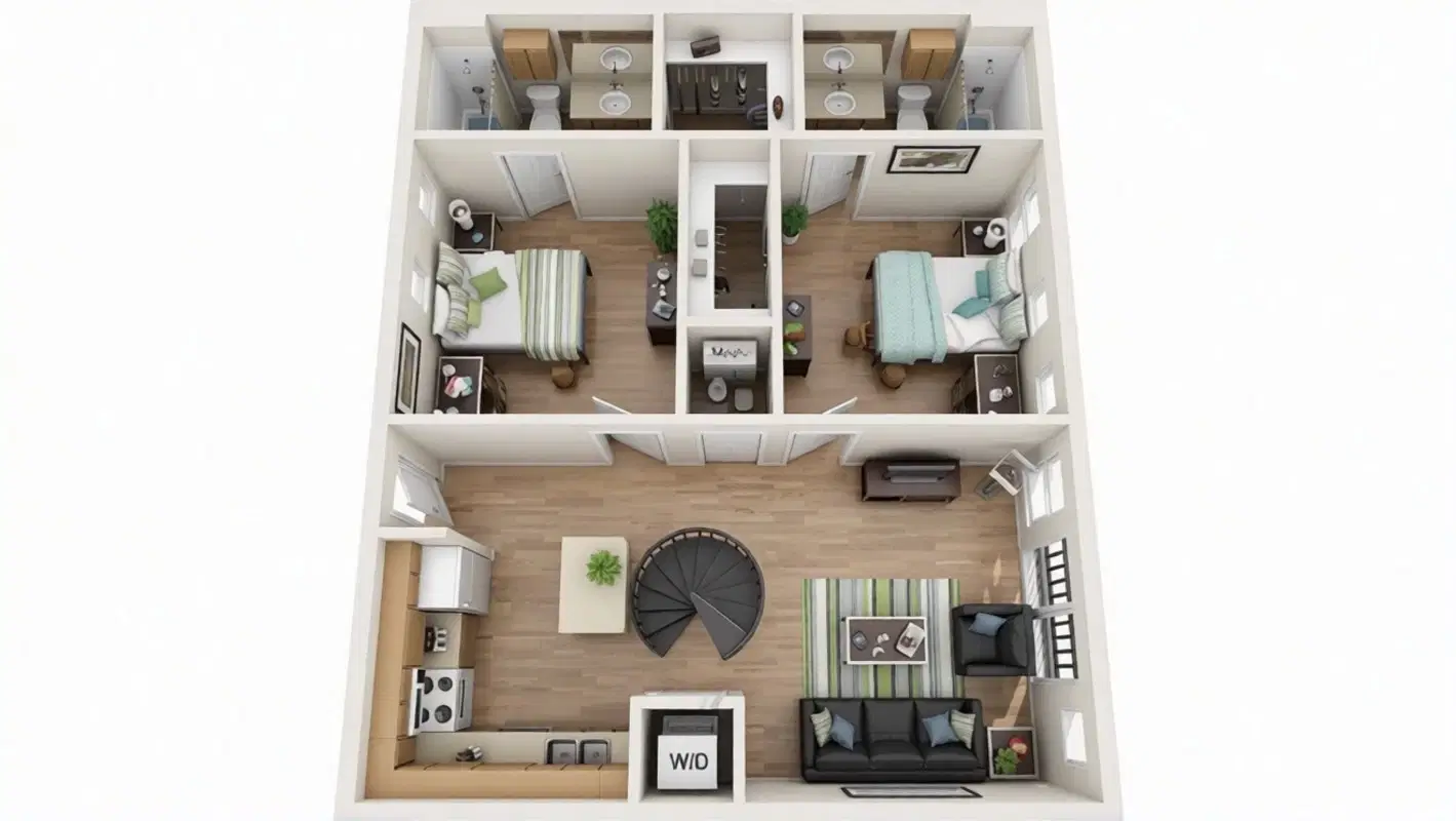 Texan 26, Austin – Room In A 2 Bed 2 Bath |2x2 Loft