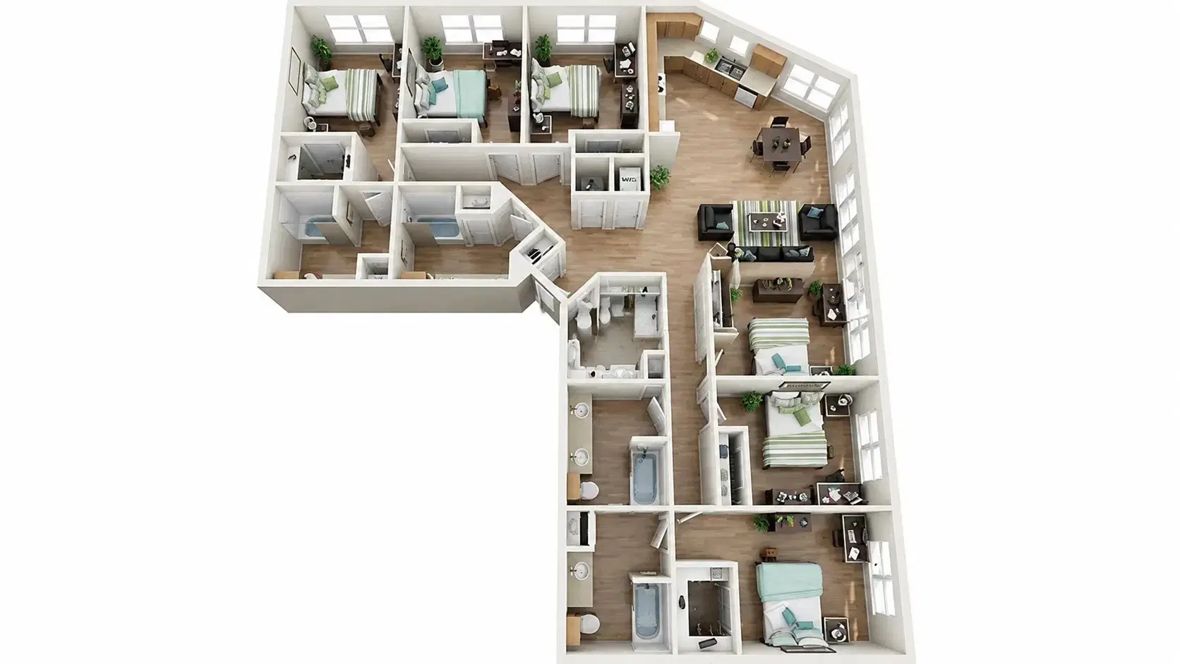 Texan 26, Austin – Room In A 6 Bed 4 Bath |6x4 B