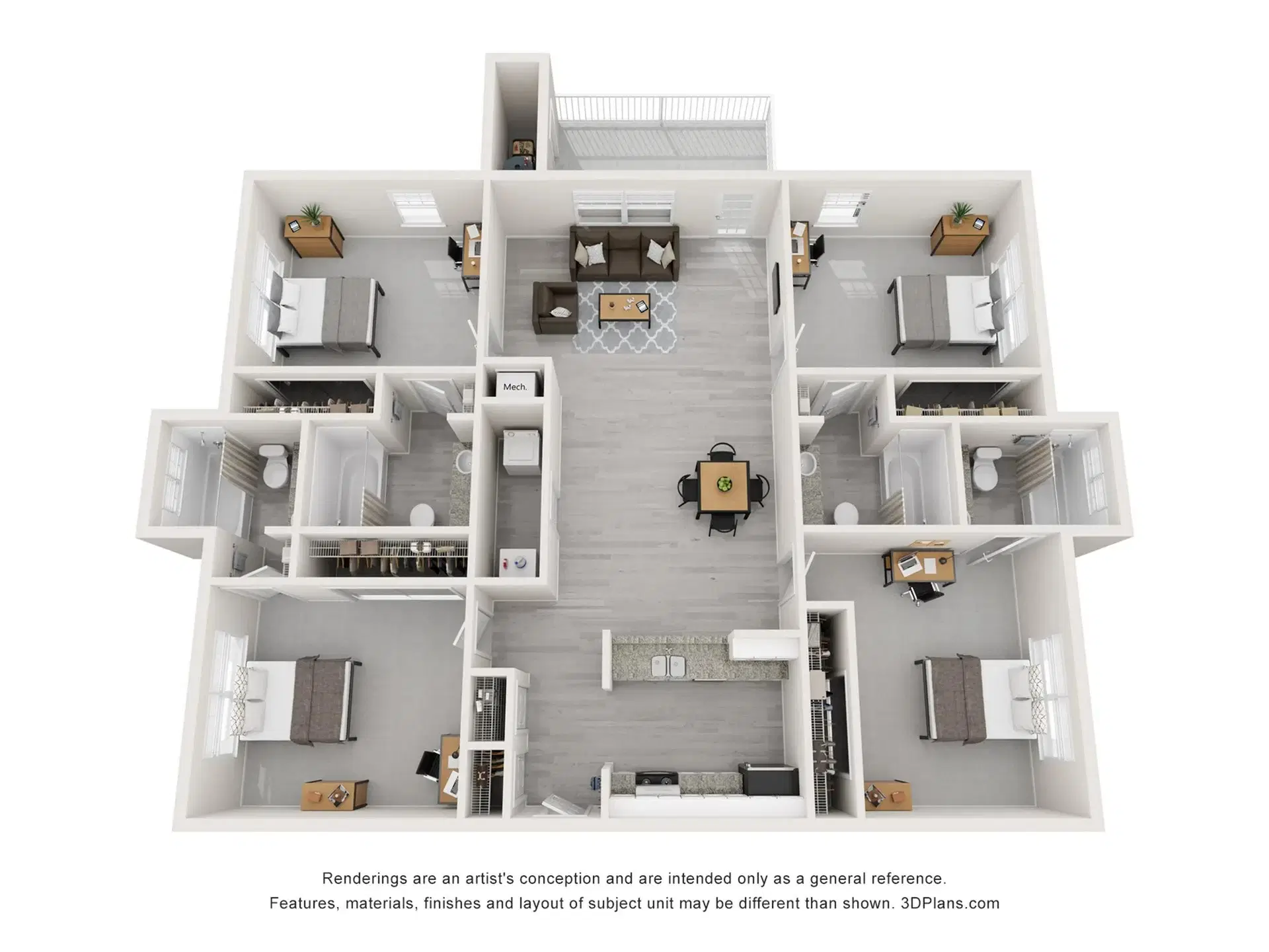 The Foundry, Urbana – 4 Bedroom 4 Bathroom