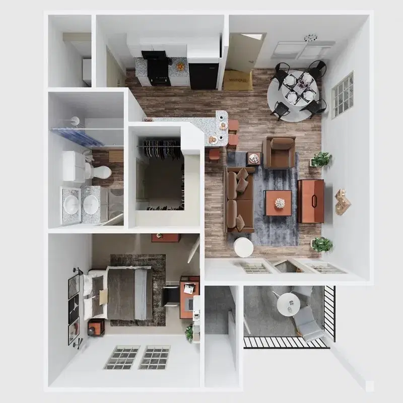 Arbors of Sam Houston, Huntsville – 1 Bedroom 1 Bathroom | A3
