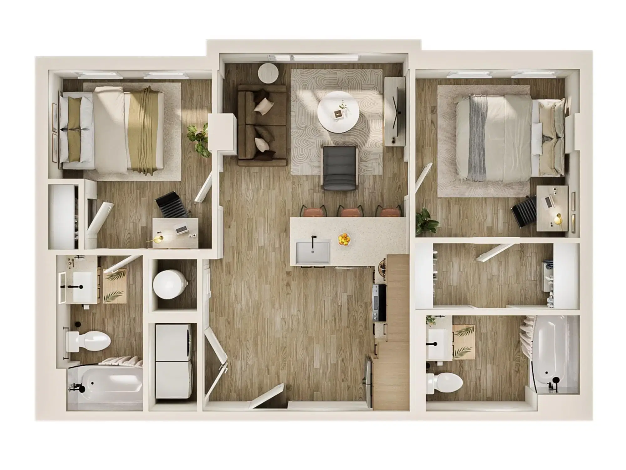 The Marshall Tempe, Tempe – Room in 2 Bedroom 2 Bathroom | B2