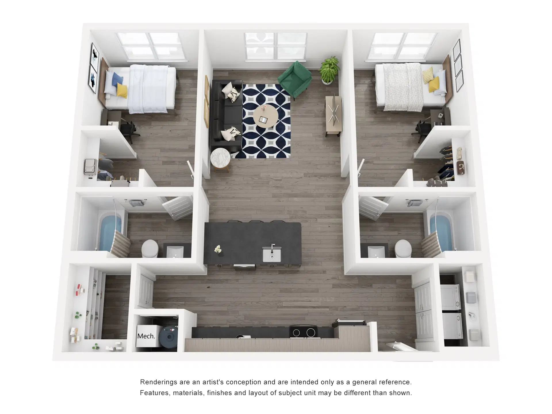 The Marshall on 5th, Birmingham – Room in 2 Bedroom 2 Bathroom | B1