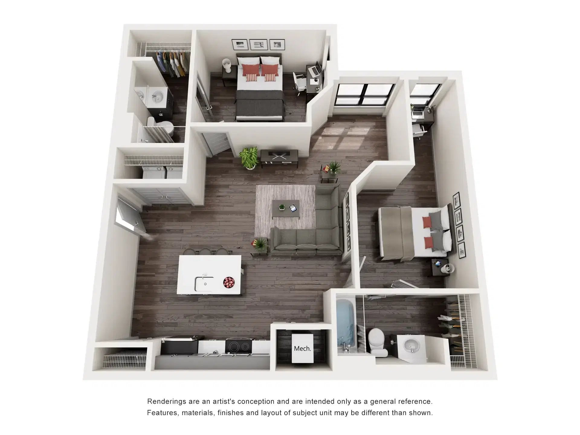 The Marshall St. Louis, St. Louis – Room in 2 Bedroom 2 Bathroom | B2