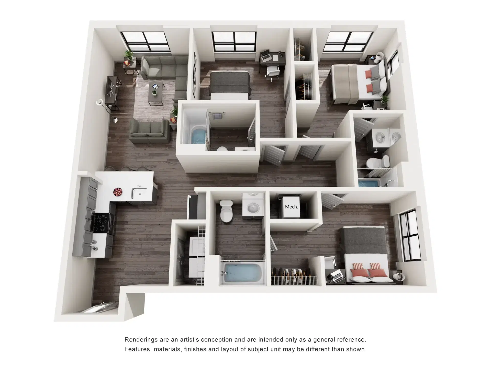 The Marshall St. Louis, St. Louis – Room in 3 Bedroom 3 Bathroom | C1