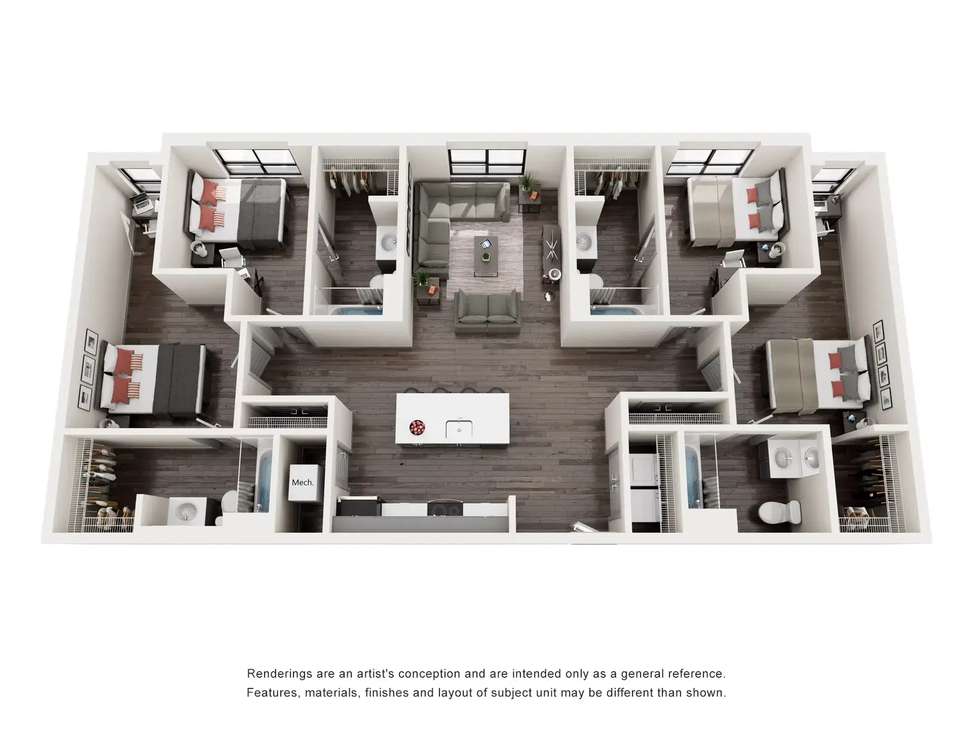 The Marshall St. Louis, St. Louis – Room in 4 Bedroom 4 Bathroom | D1
