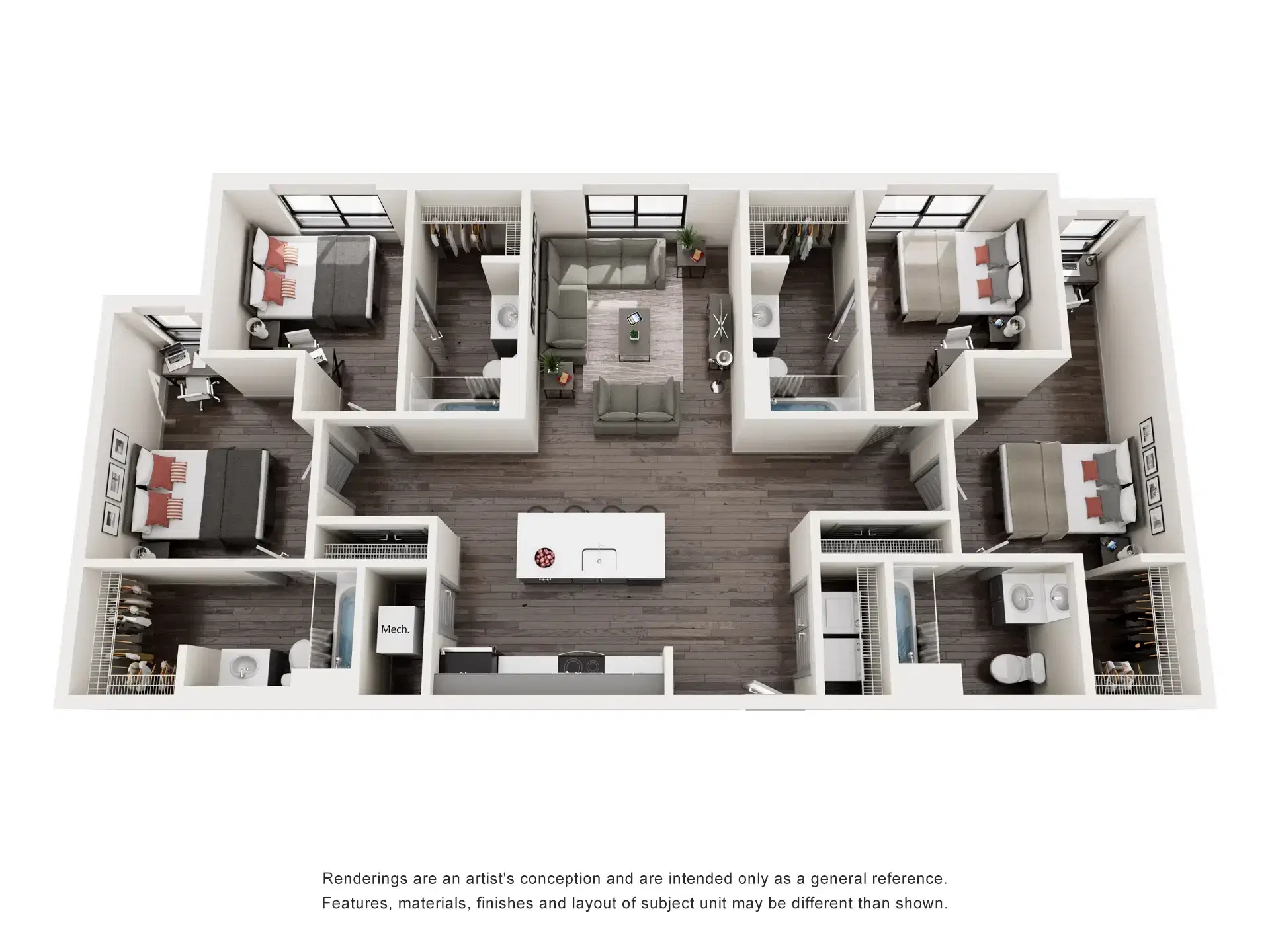 The Marshall St. Louis, St. Louis – Room in 4 Bedroom 4 Bathroom | D4