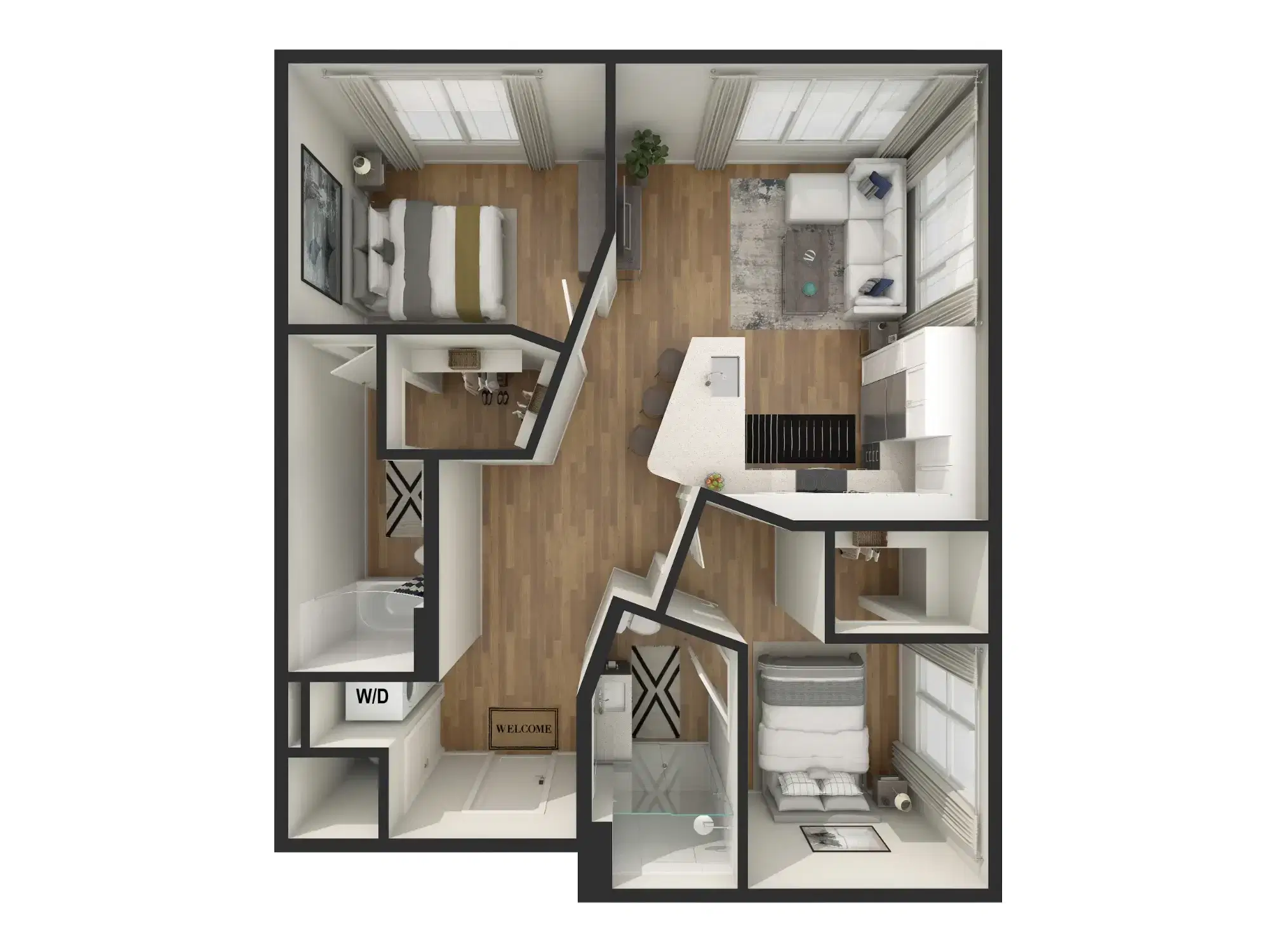 The Ithacan, Ithaca – Room in 2 Bedroom 2 Bathroom | B2