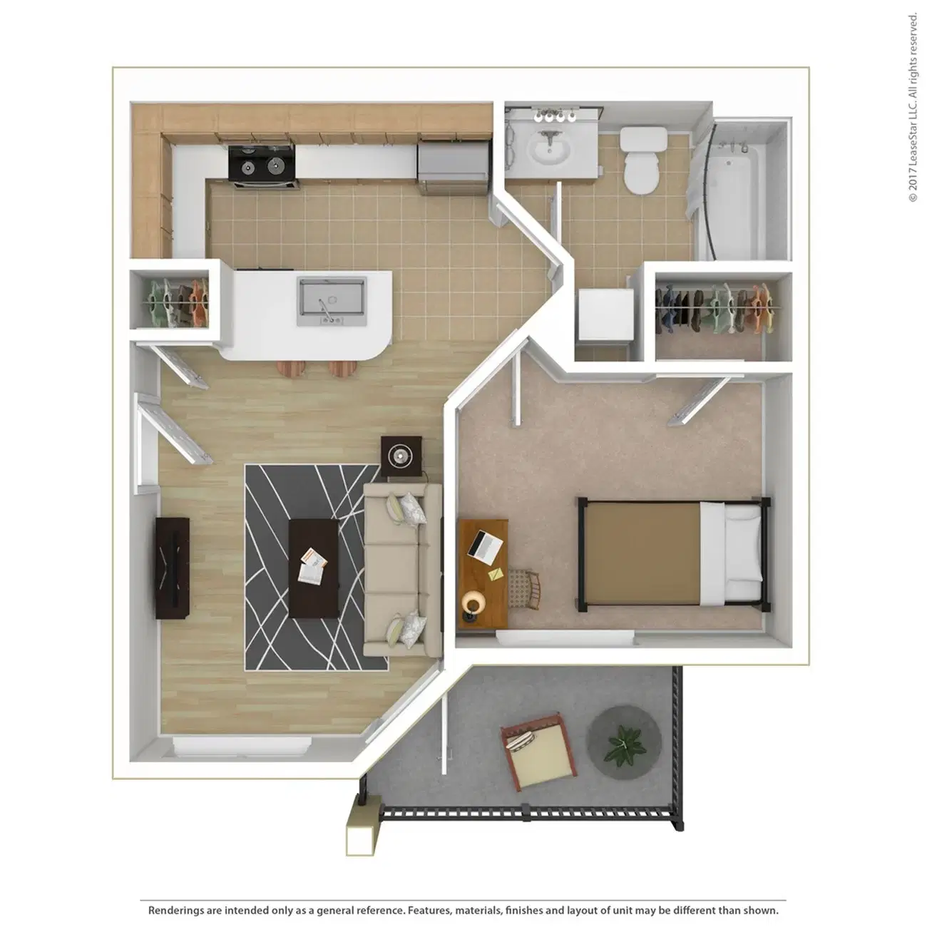 Campus Court Lexington, Lexington – 1 Bed, 1 Bath Deluxe Renovated