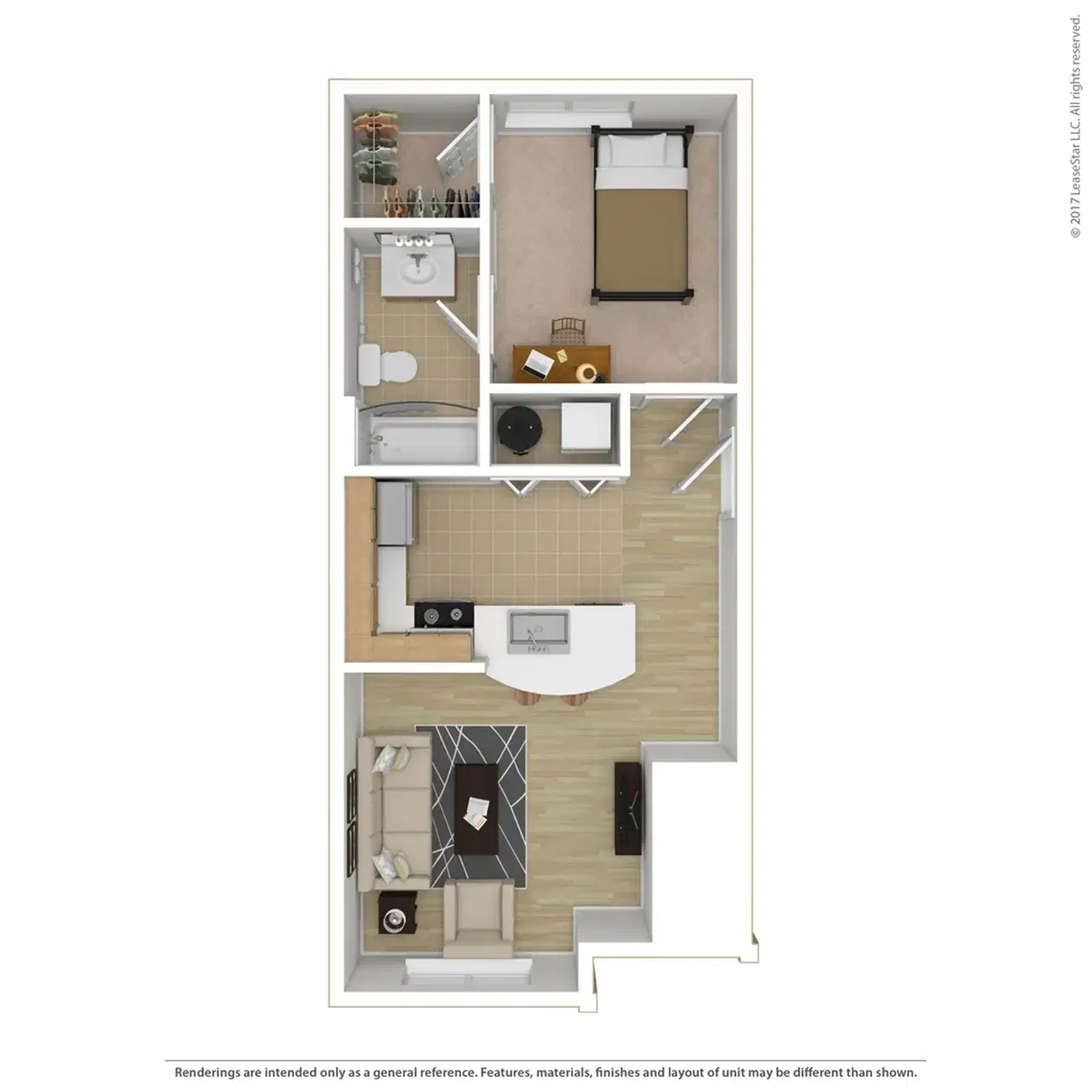 Campus Court Lexington, Lexington – 1 Bed, 1 Bath Garden Deluxe