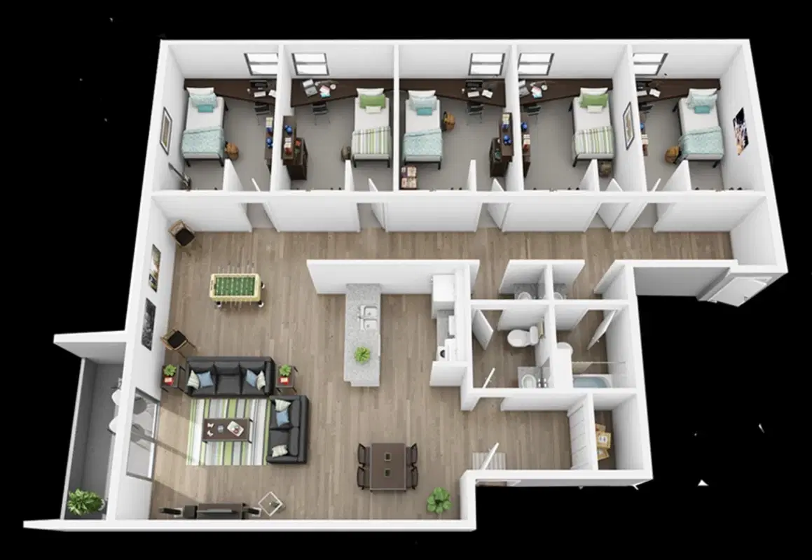 The Courtyards, Gainesville – 5 Bed 1.5 Bath