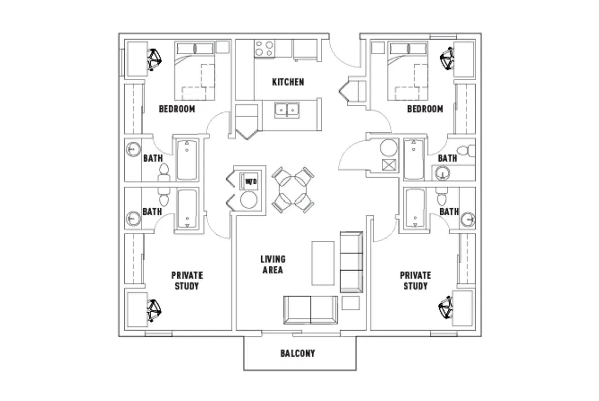 Entrada Real, Tucson – 2 Bed - 2 Bath Oeste w/ Private Study