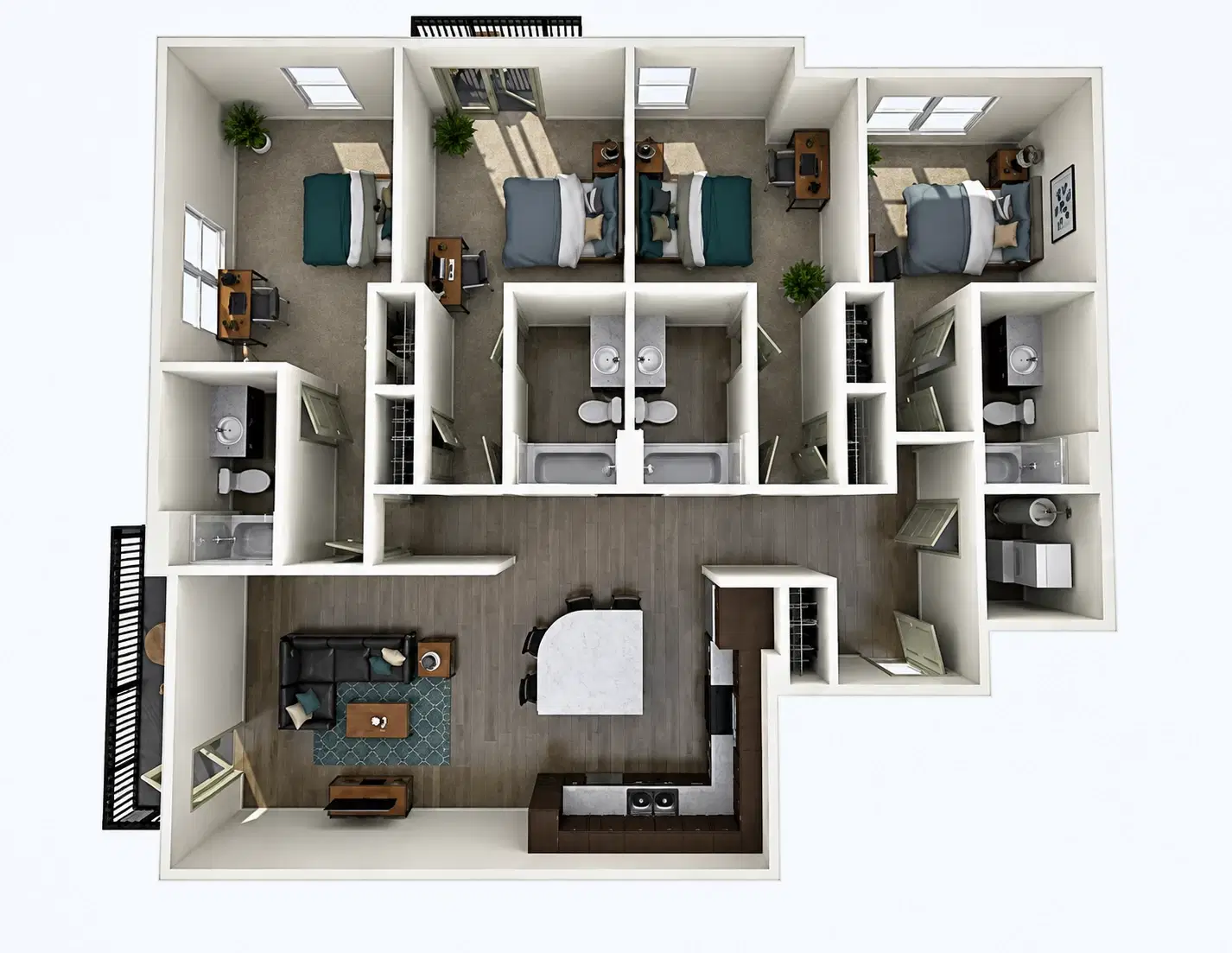 GrandMarc, Austin – 4X4B - 4 Bedroom 4 Bathroom