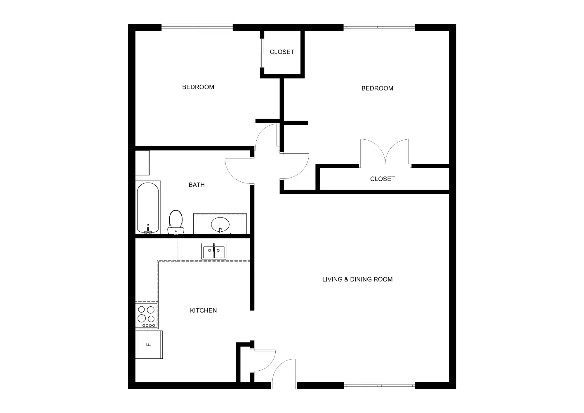 The Lights, Denton – 2 Bedroom 1 Bathroom | B1