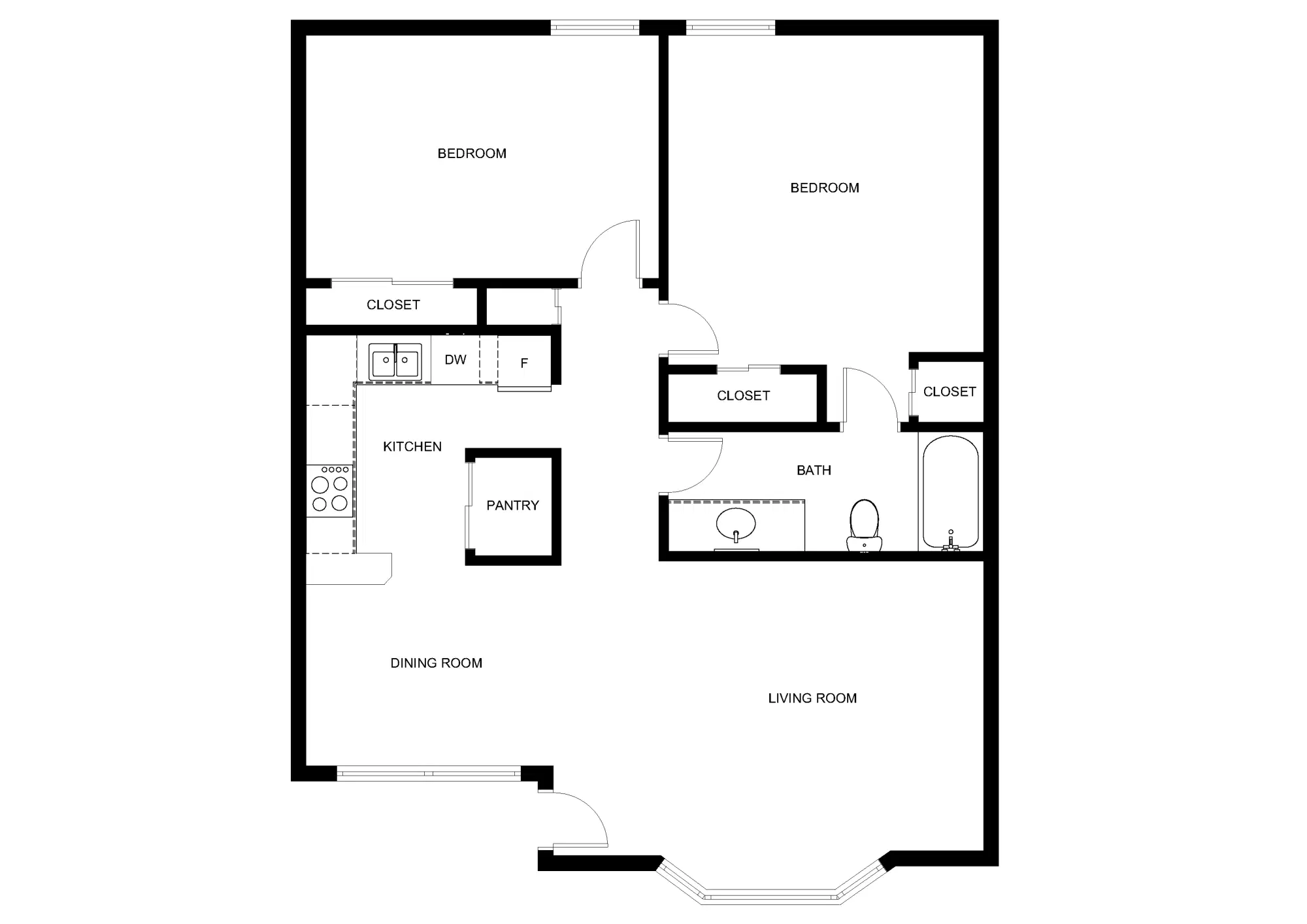 The Quarter, Denton – 2 Bedroom 1 Bathroom | B1