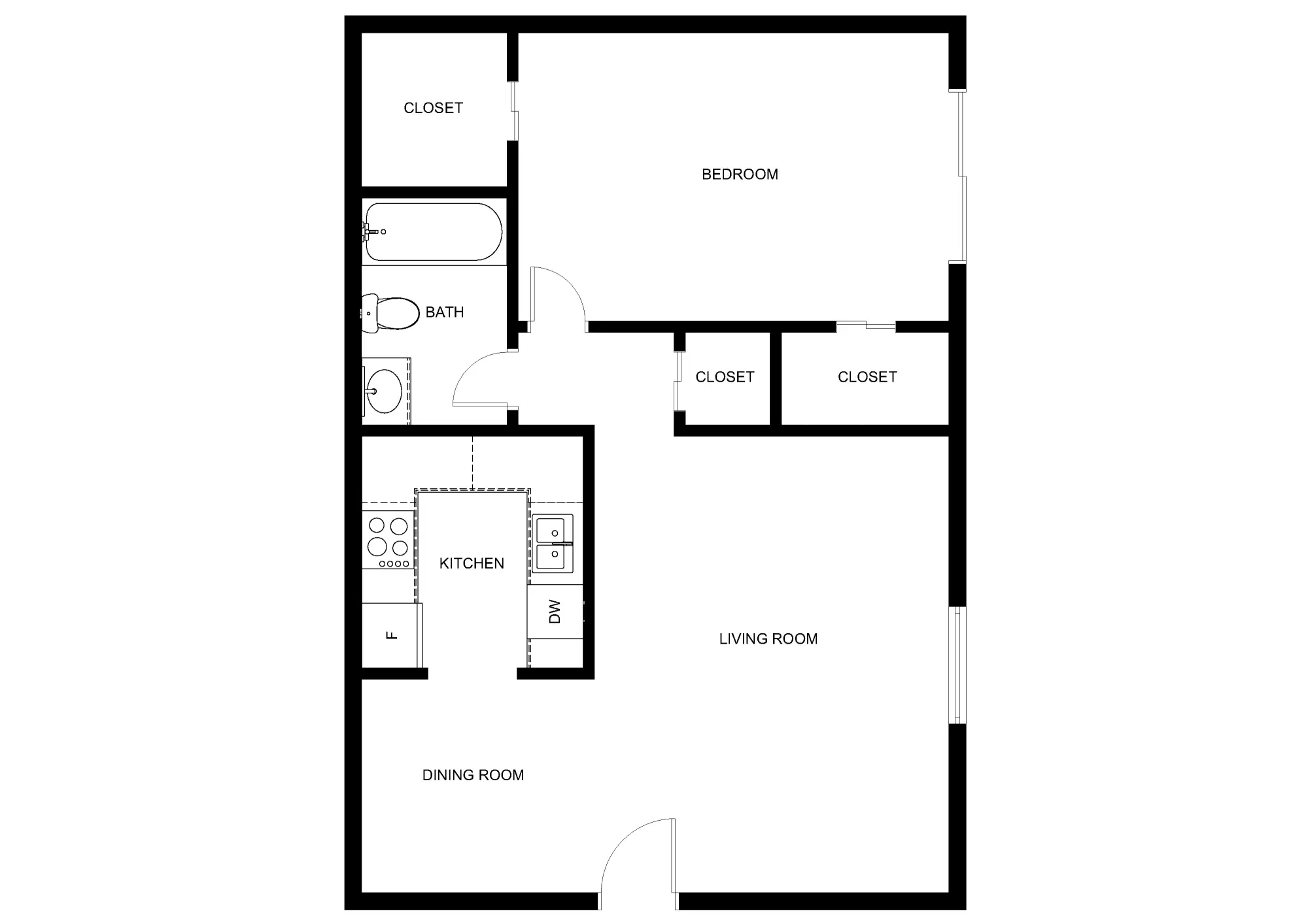 Crash Pads I, Denton – 1 Bedroom 1 Bathroom | A1
