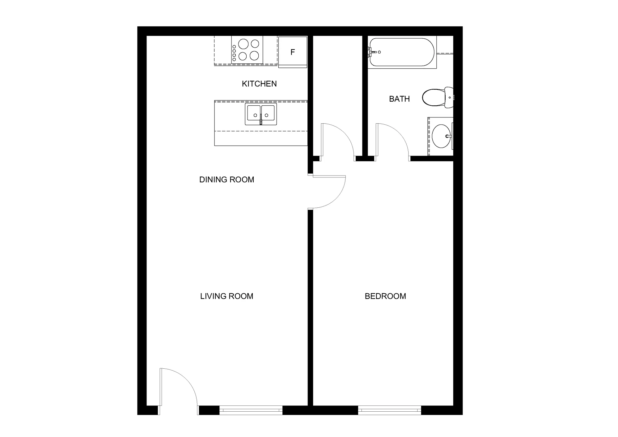The Metro, Denton – 1 Bedroom 1 Bathroom | A1