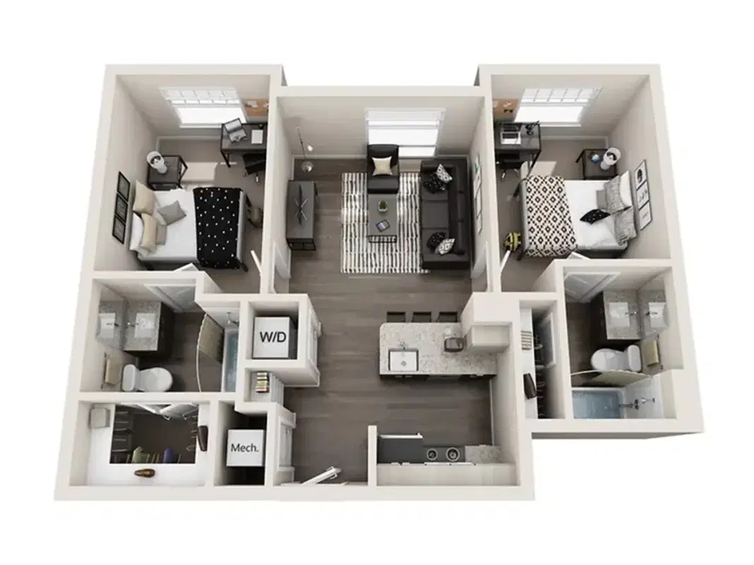 Apex, College Station – Room in a 2 Bed 2 Bath | The Bexley