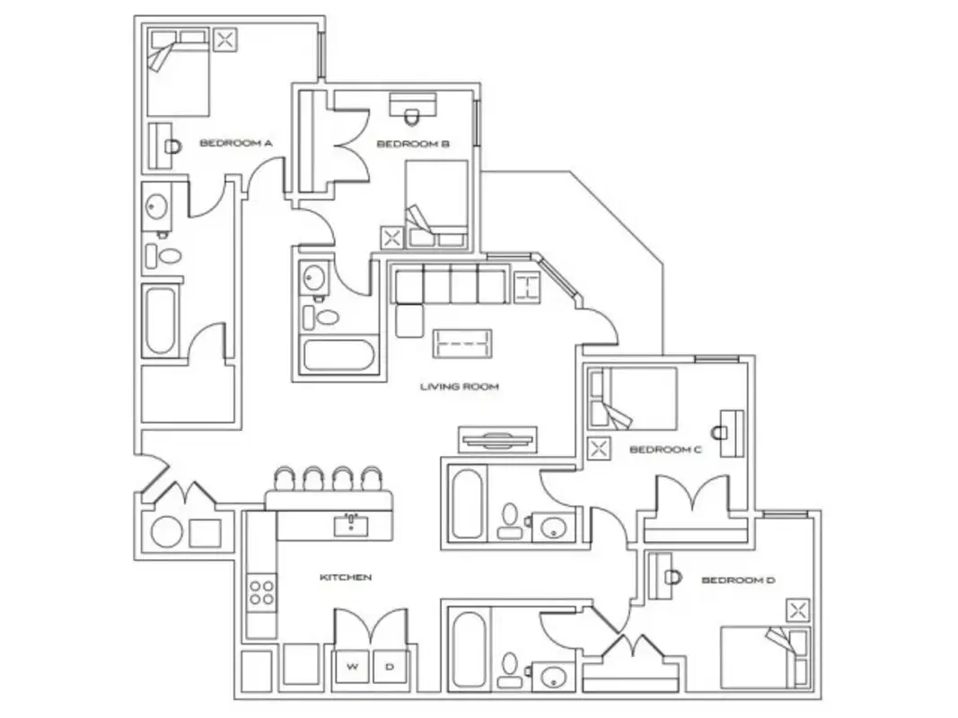 Apex, College Station – Room in a 4 Bed 4 Bath | The Dawson