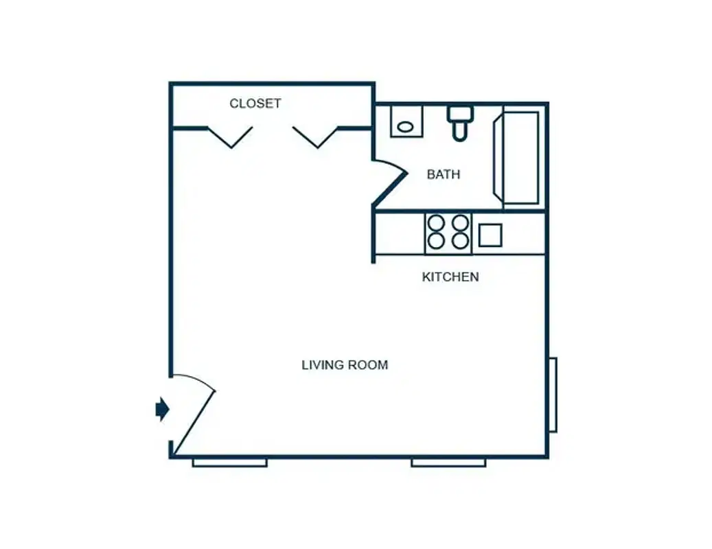 Launch, West Lafayette – Studio A | 1 Bed