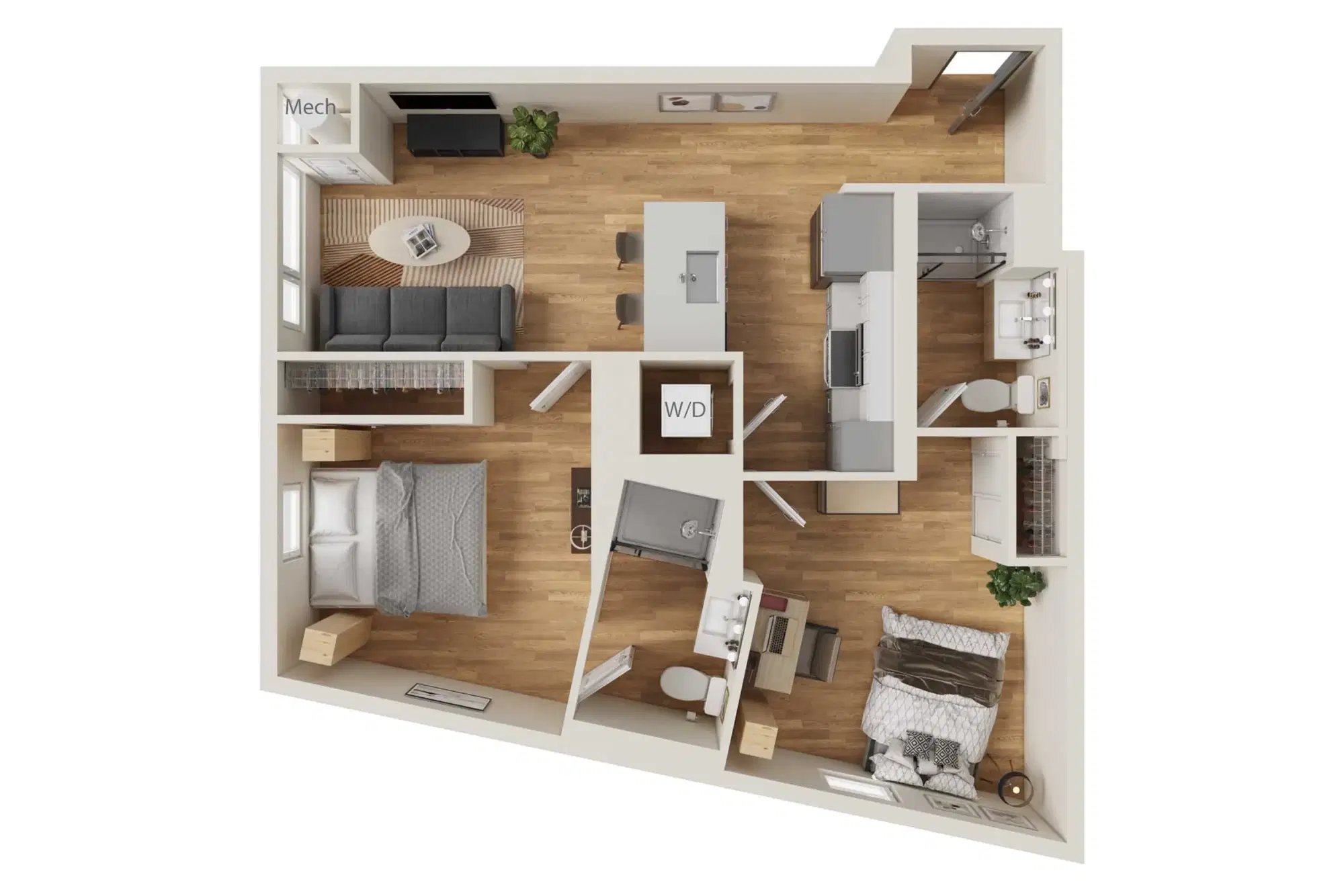 Intro Columbus, Columbus – 2 Bedroom 2 Bathroom | B3