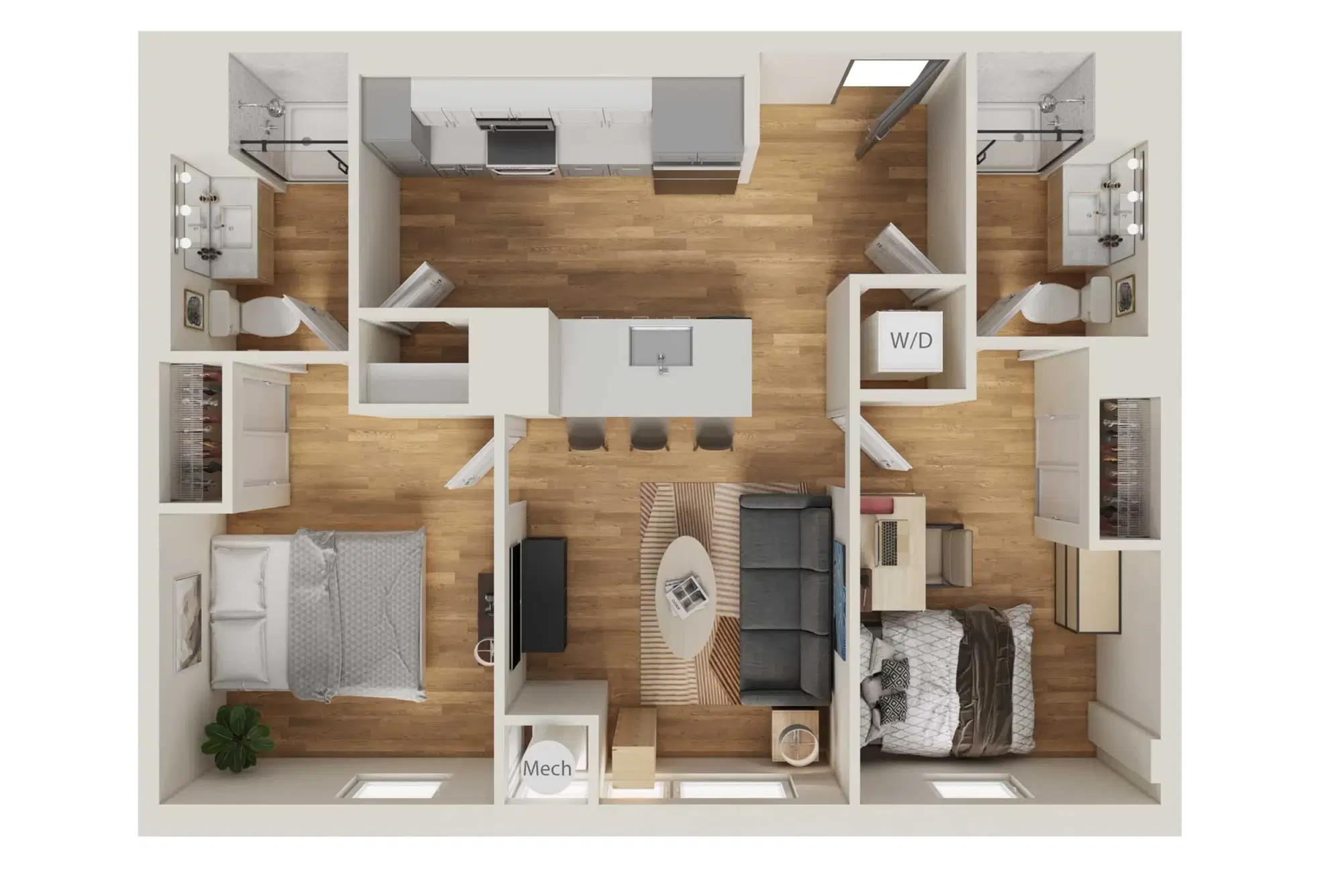 Intro Columbus, Columbus – 2 Bedroom 2 Bathroom | B2