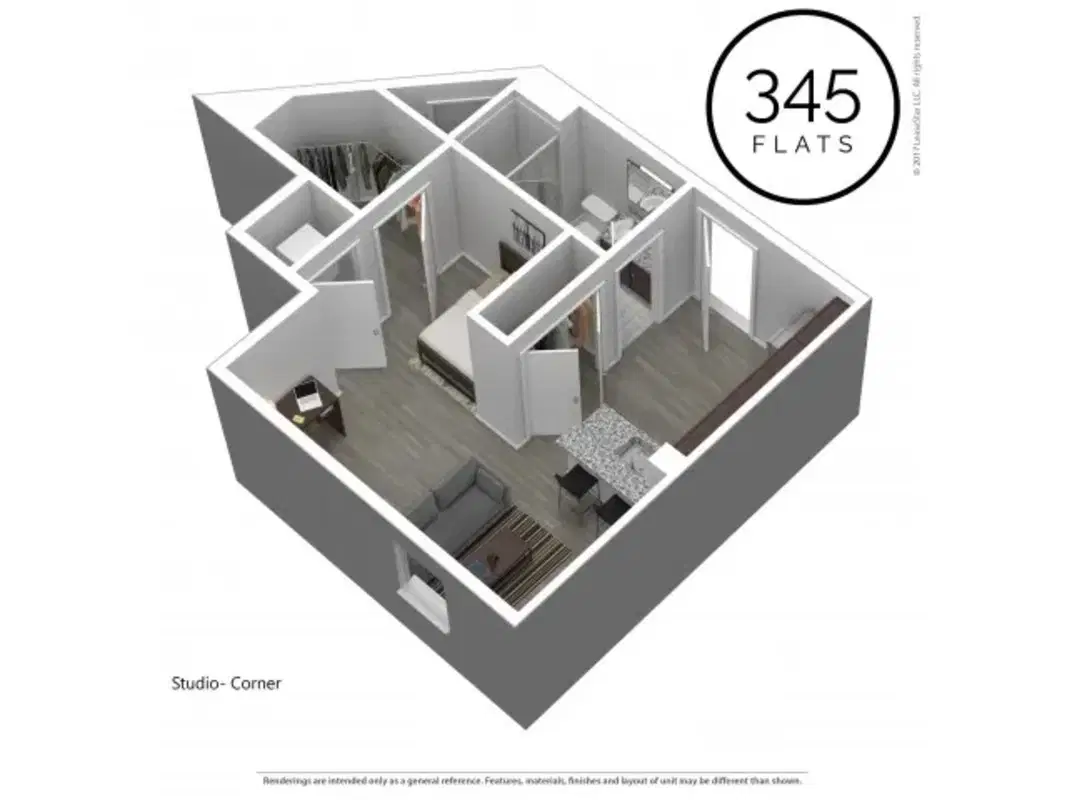345 Flats, Kent – Studio Corner