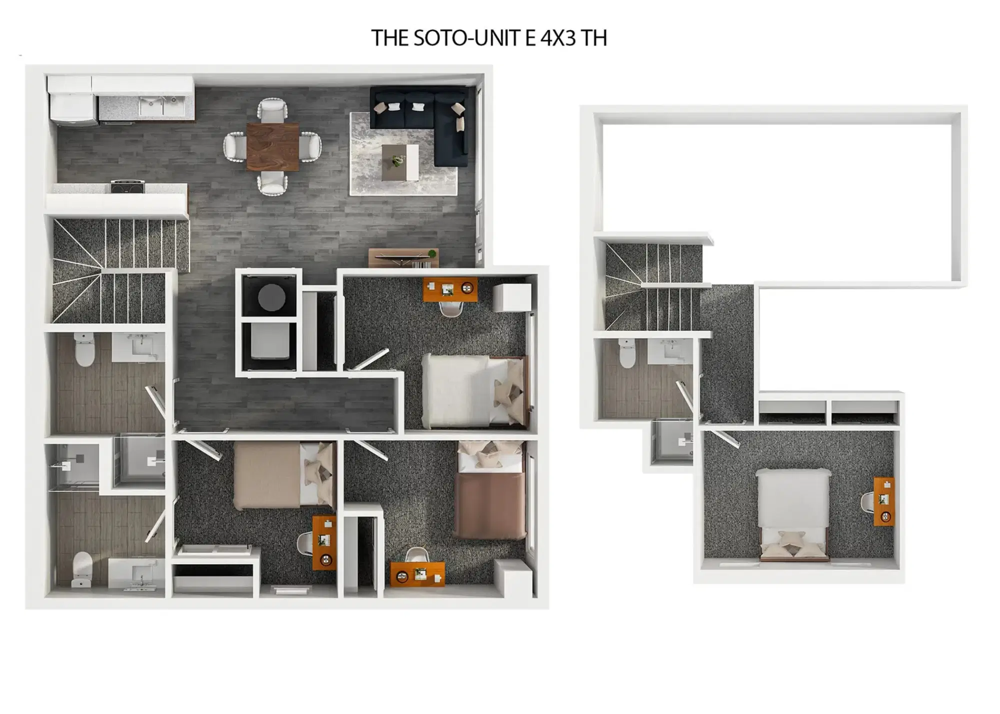 The Soto, Eugene – Room in a 4 Bedroom 3 Bathroom | E4x3 Townhouse