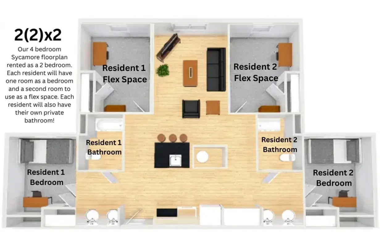 Cp Cincy, Cincinnati – Room in a 2 Bed 2 Bath | Clifton