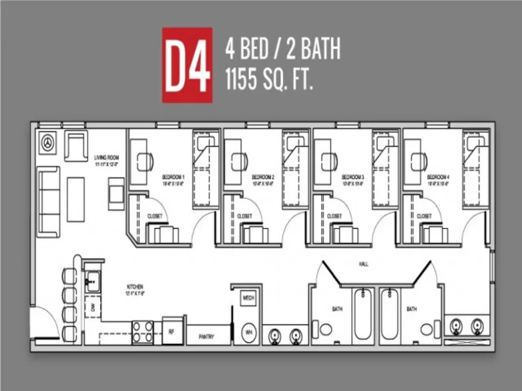 Cp Cincy, Cincinnati – Room in a 4 Bed 2 Bath | Hollister