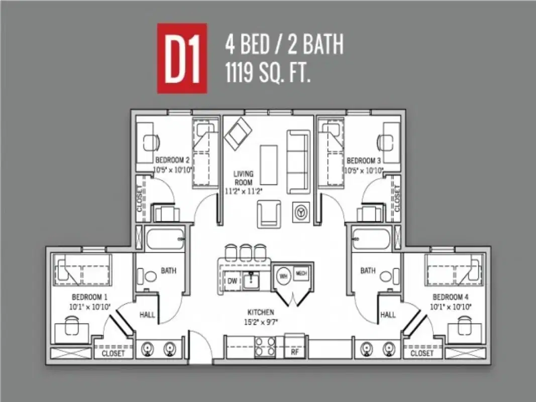 Cp Cincy, Cincinnati – Room in a 4 Bed 2 Bath | Sycamore