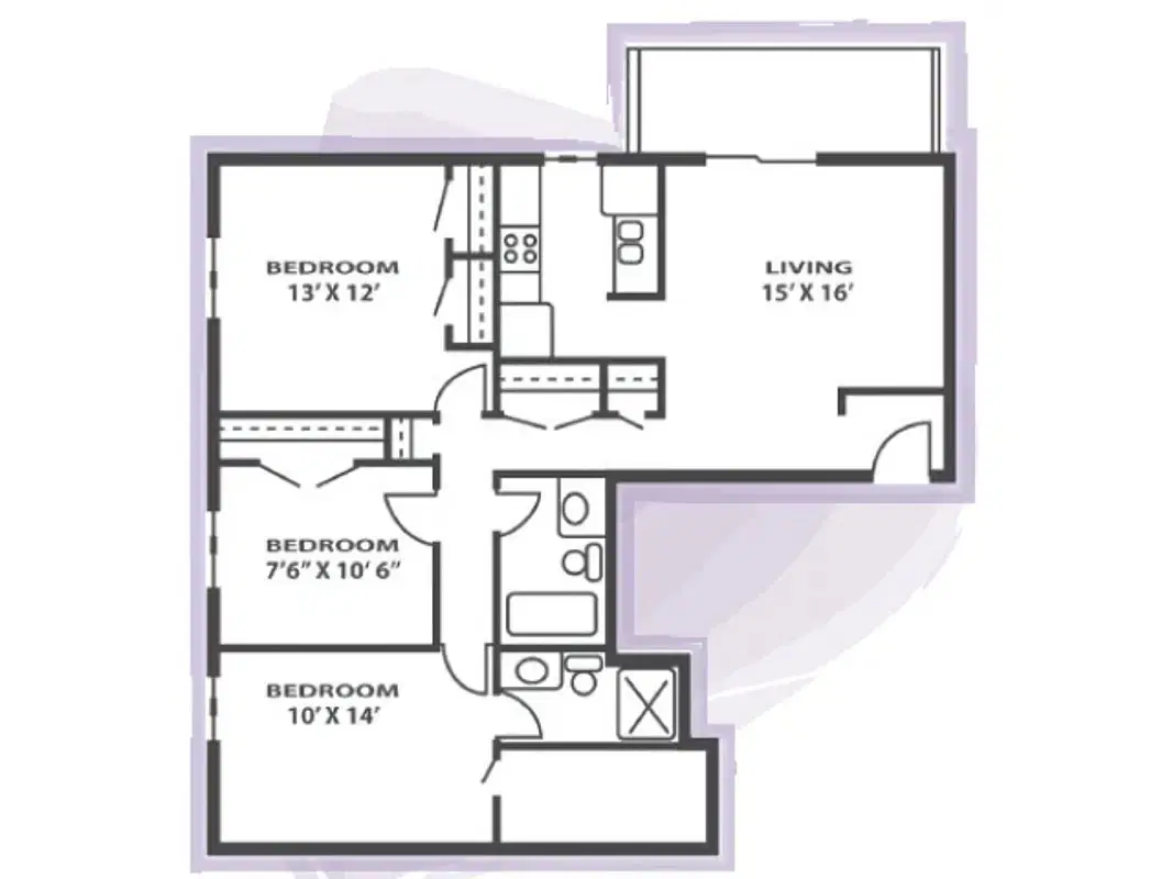 The Grove at Mankato, Mankato – Room in 3 Bedroom 2 Bathroom | SC1