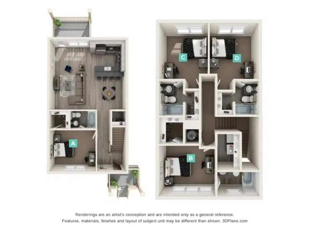 Yugo Pavilion, Kennesaw – Room in a 4 Bed 4 Bath | Woodbury Townhouse - 4x4