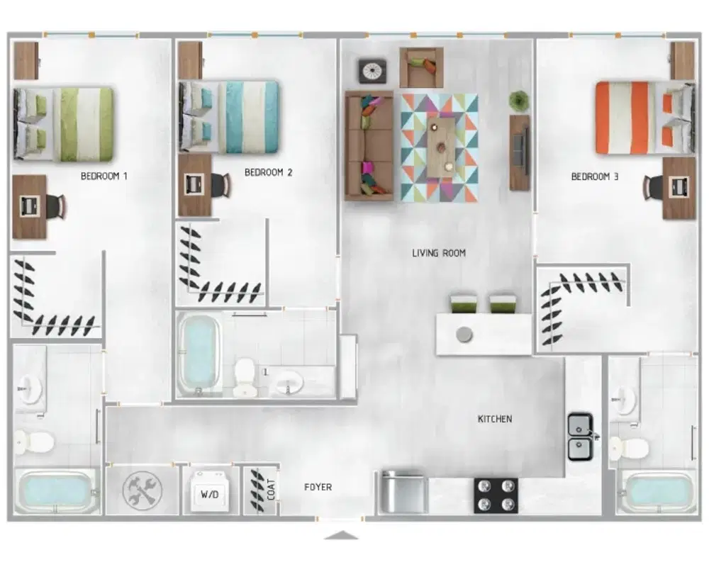 Traditions Caplewood, Tuscaloosa – 3 Bed 3 Bath | C1-B