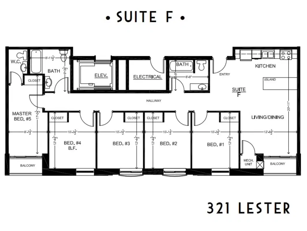Lester Lofts, Waterloo – 5 Bed 2 Bath | Suite F