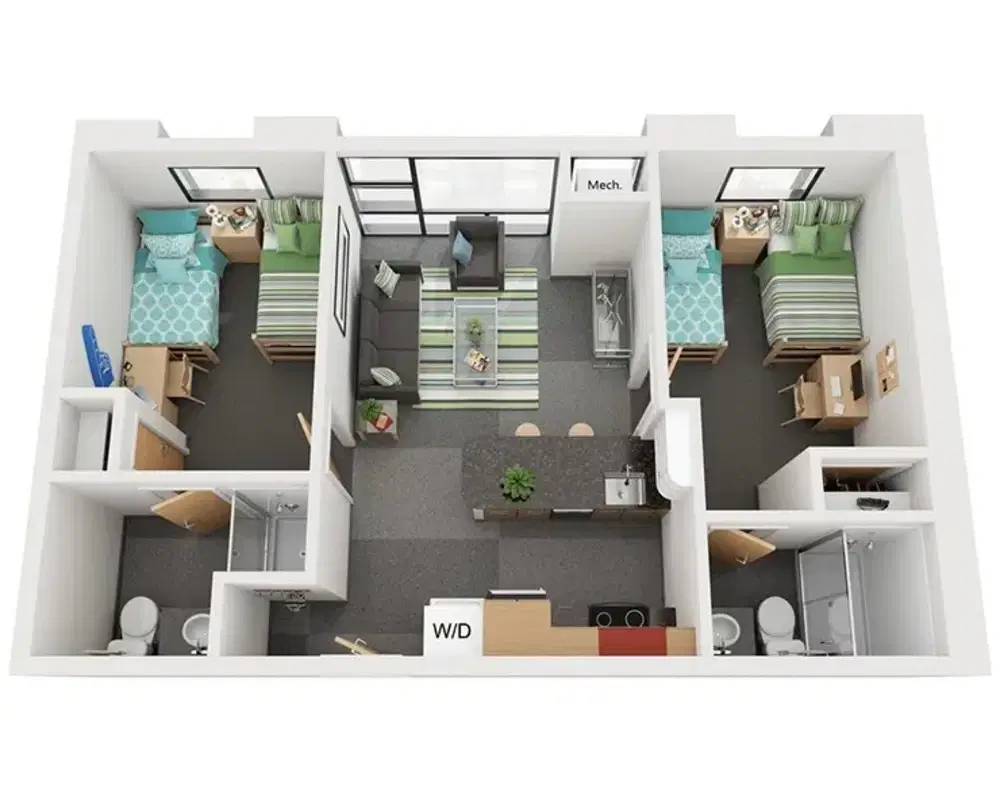 Z West, Ann Arbor – 2 Bed 2 Bath | B2 Alt1