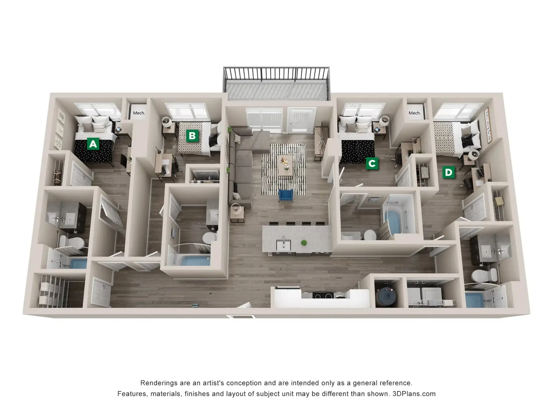 The Standard Eugene, Eugene – Room in a 4 Bed 4 Bath | Dade - 4x4