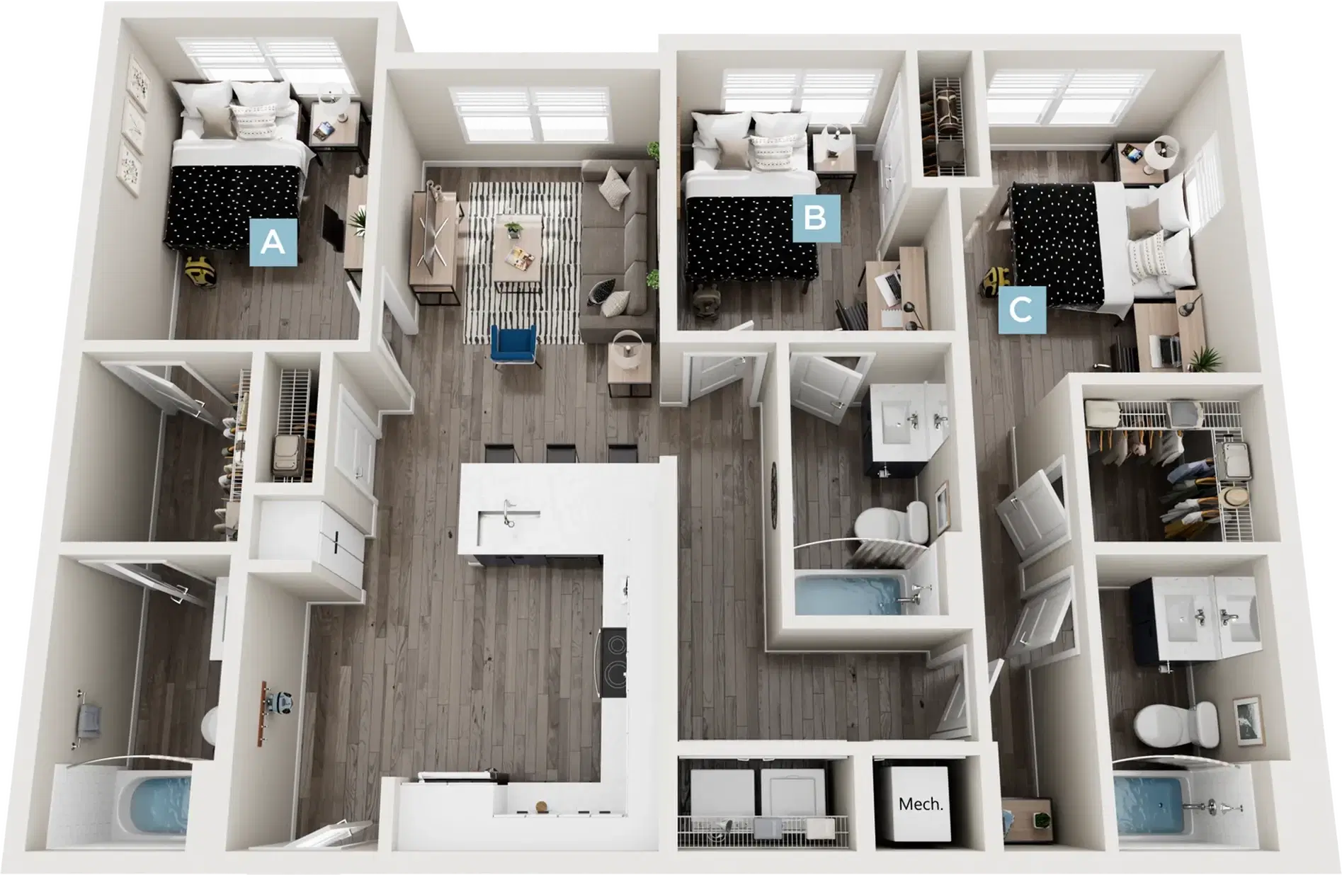 Standard Four Corners, Mansifeld – 3 Bed 3 Bath | Cedar II - Balcony