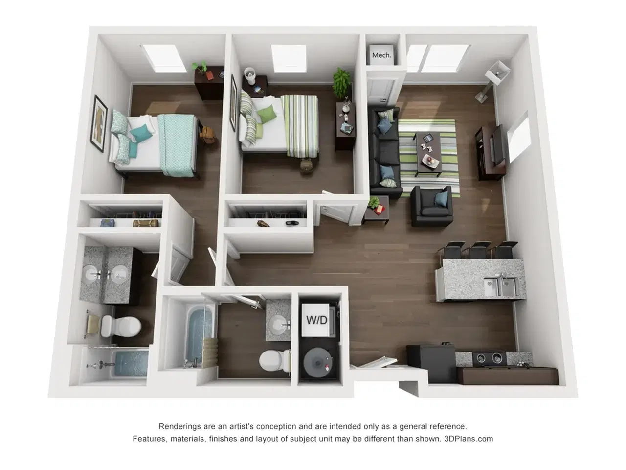 The Arrow, Minneapolis – Room in 2 Bedroom 2 Bathroom | 2.2S