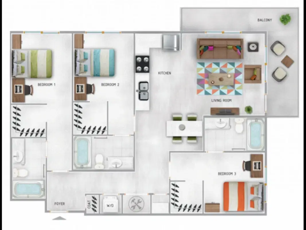 Traditions Caplewood, Tuscaloosa – 3 Bed 3 Bath | C2