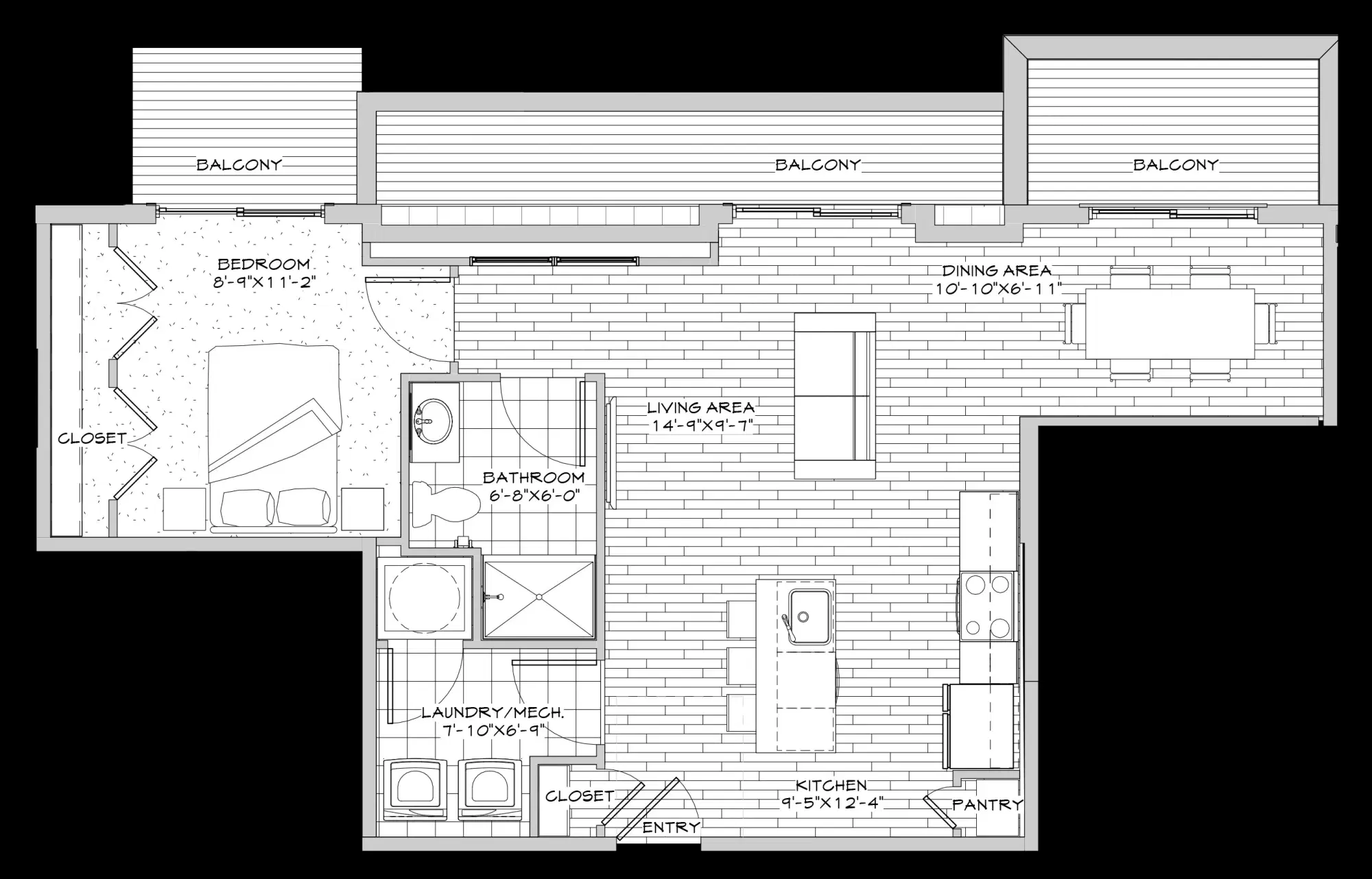 The Jerome, Columbus – 1 Bed 1 Bath | B.6