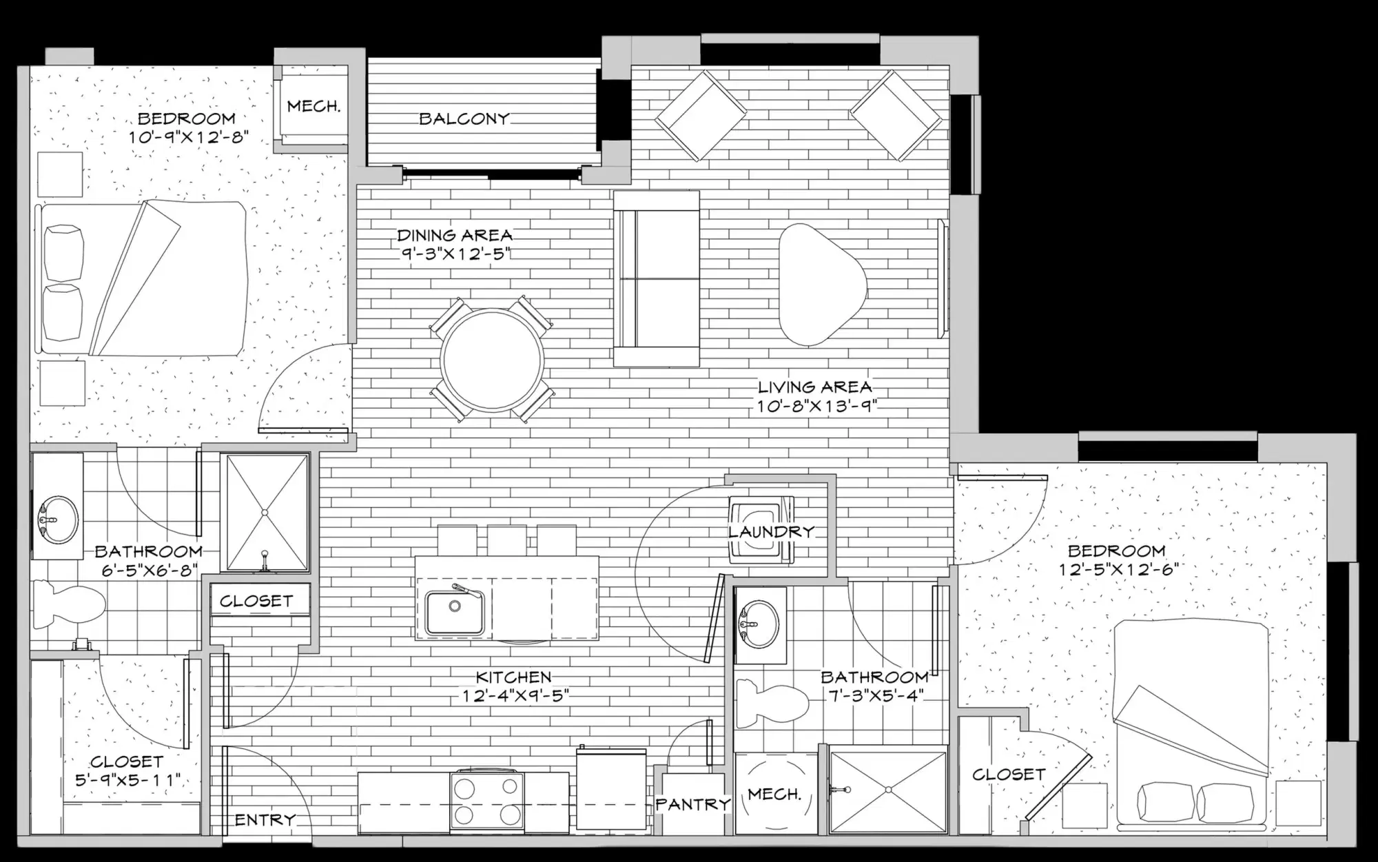 The Jerome, Columbus – 2 Bed 2 Bath | C.3