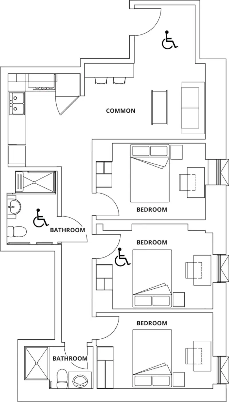 CampusOne, Toronto – Room in a 3 Bed 2 Bath | Premium