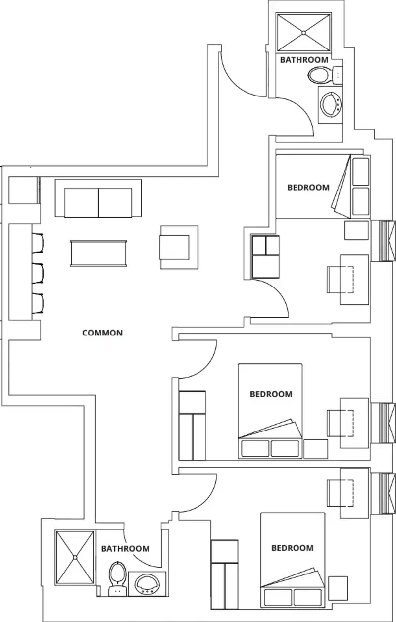 CampusOne, Toronto – Room in a 3 Bed 2 Bath | Standard B