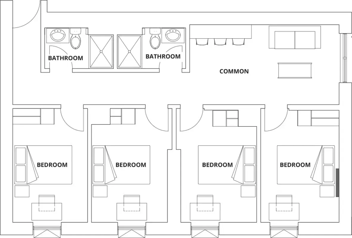 CampusOne, Toronto – Room in a 4 Bed 2 Bath | Standard B