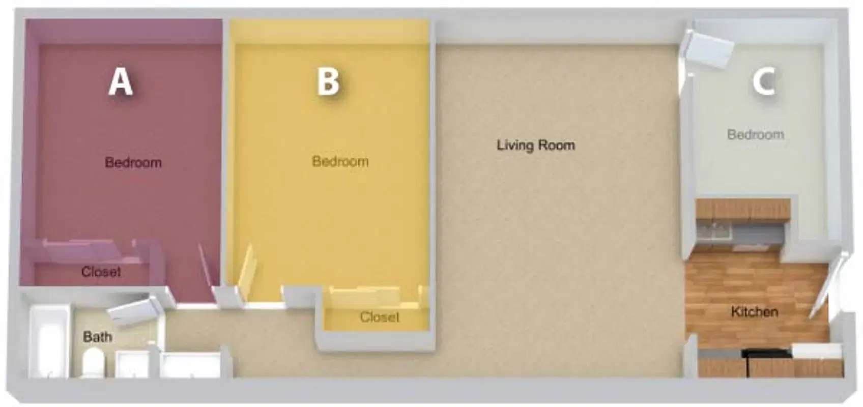 The Edge at 1815 Apartments, Mount Pleasant – Room in 3 Bedroom 1 Bathroom
