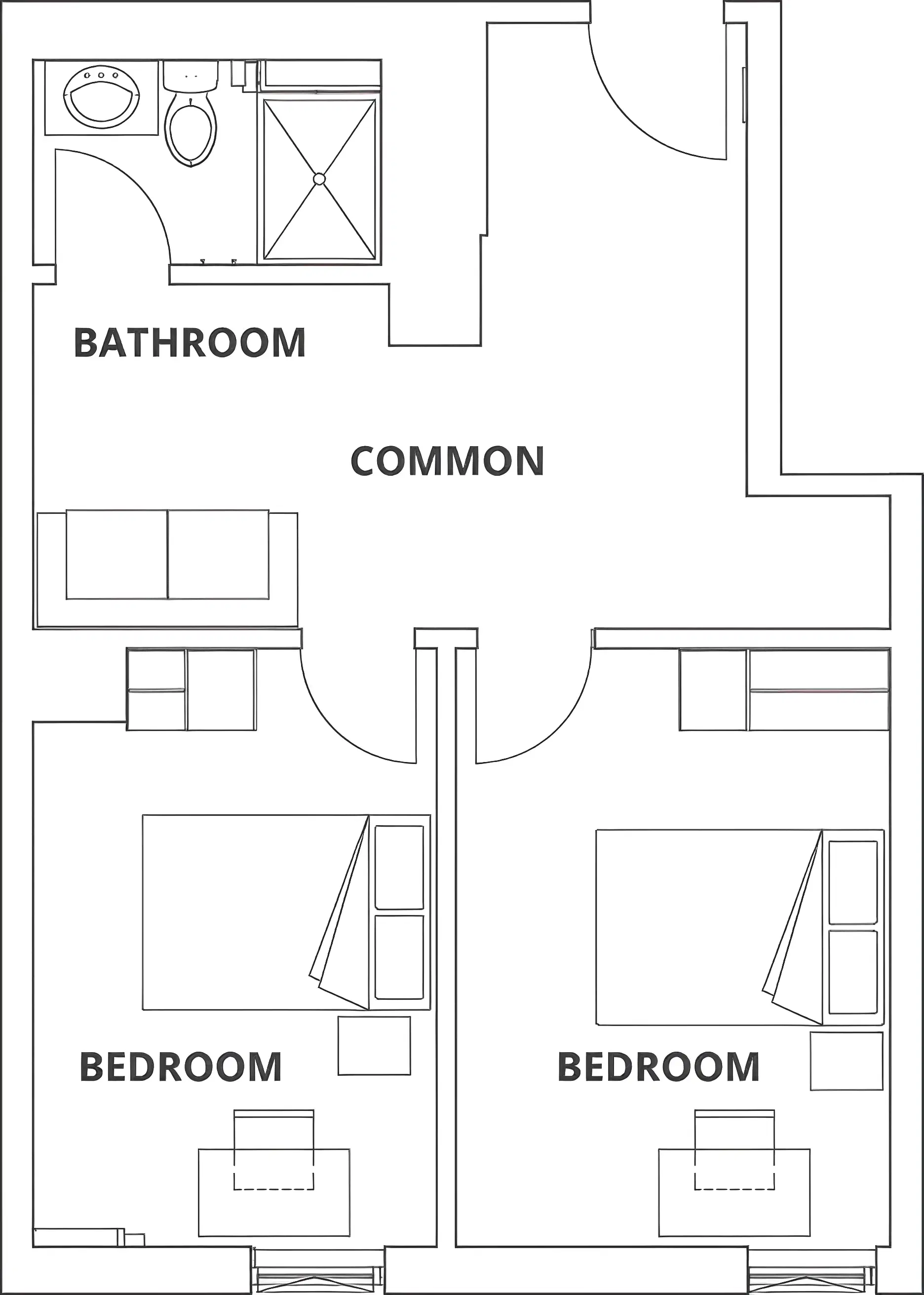 CampusOne, Toronto – Room in a 2 Bed - 1 Bath Standard
