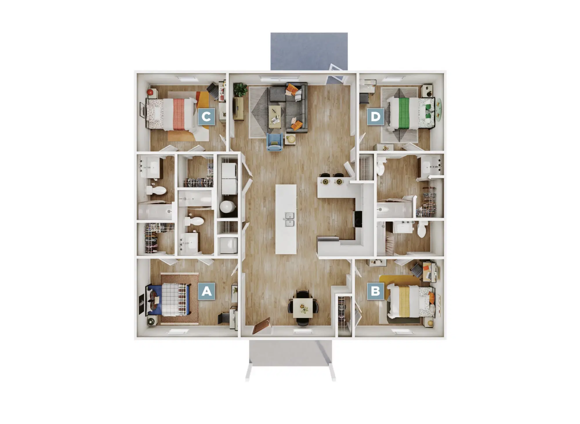 Narrative at Columbia, Columbia – Room in a 4 Bedroom 4 Bathroom - Woodbury Flat