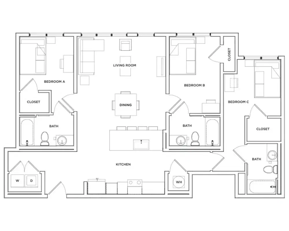 The Mark Athens, Athens – Room in a 3 Bed 3 Bath | Carlton